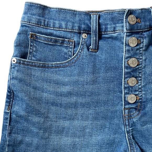 Madewell High-Rise Exposed Button Front Denim Shorts - Picture 2 of 7